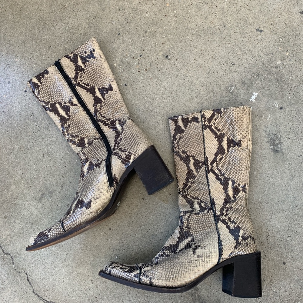 Vintage 90s Kenneth Cole Snakeskin Boots